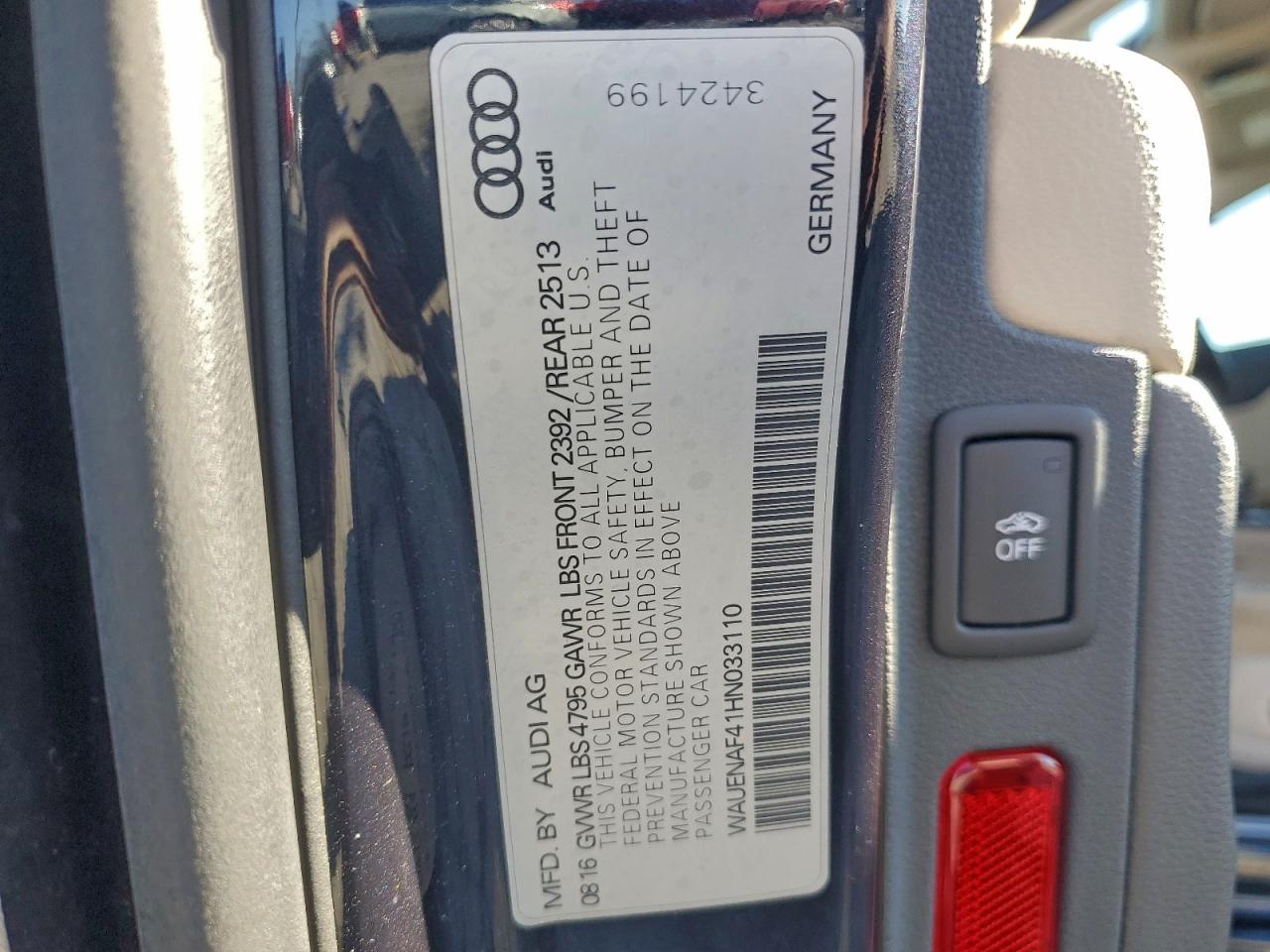 2017 AUDI A4 PREMIUM PLUS photo 25