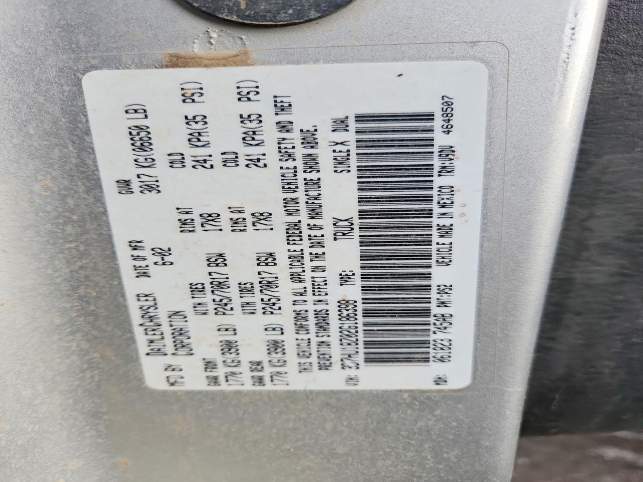 2002 DODGE RAM 1500 photo 12