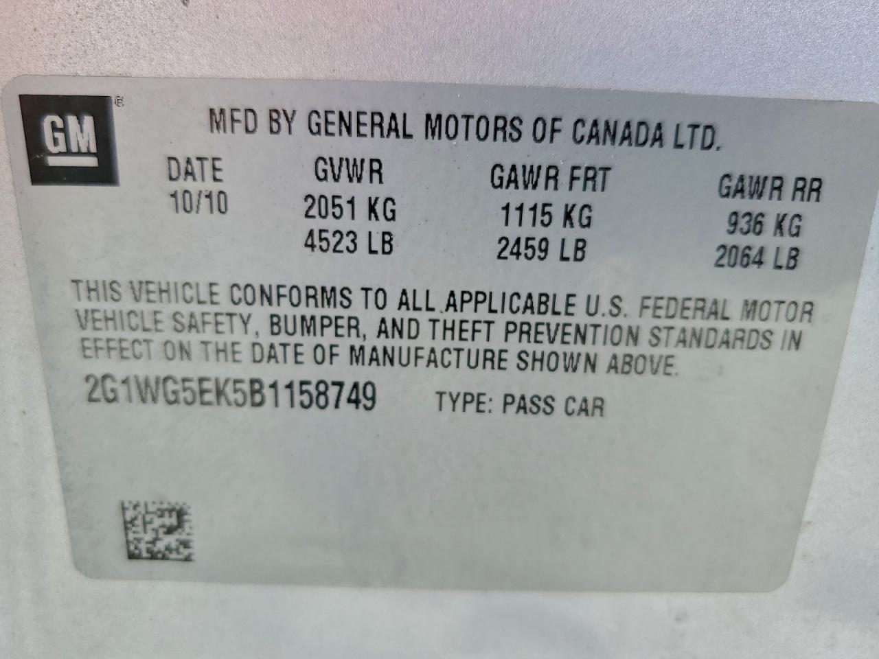 2011 CHEVROLET IMPALA LT photo 23