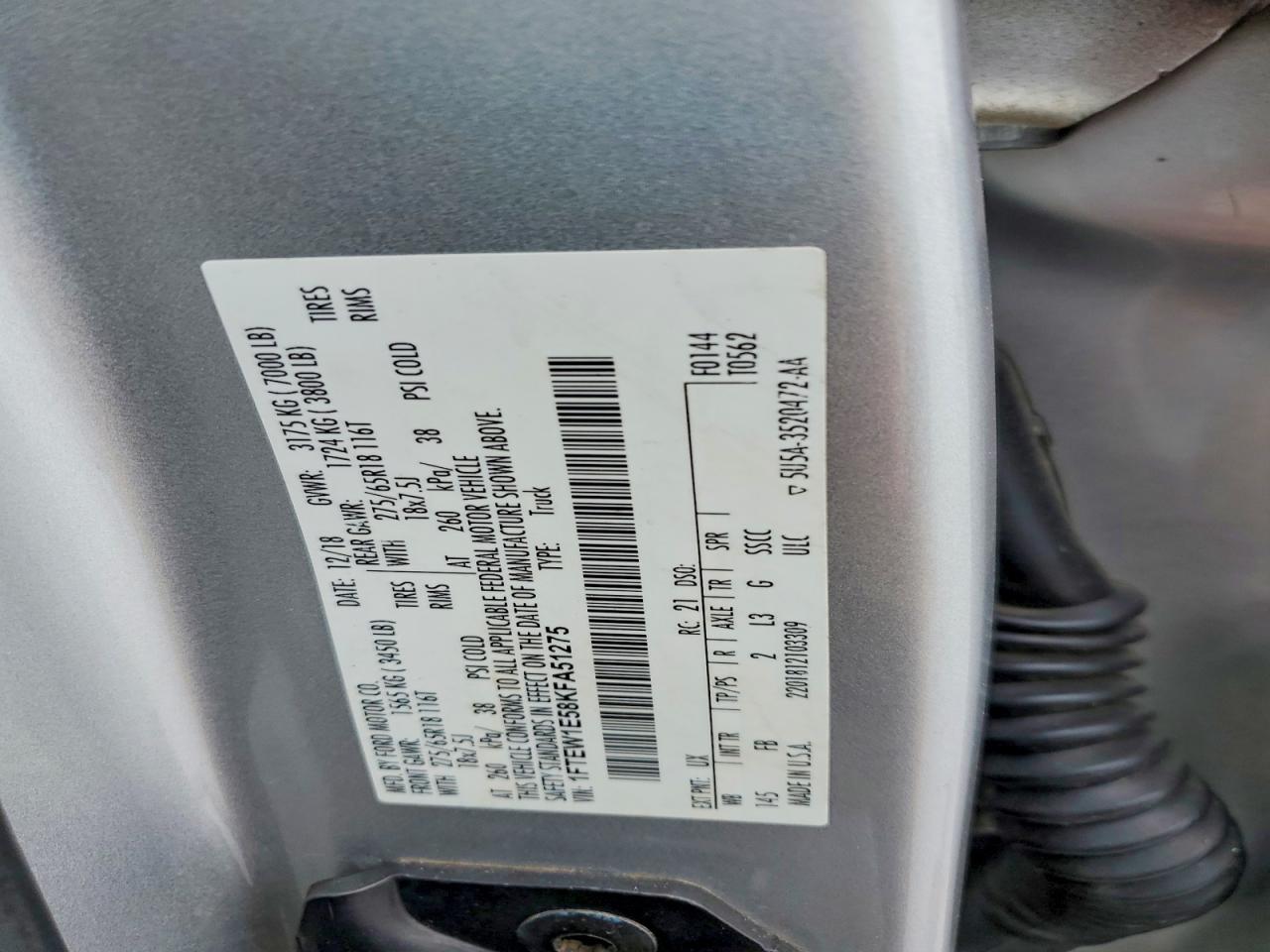 2019 FORD F150 SUPERCREW photo 12