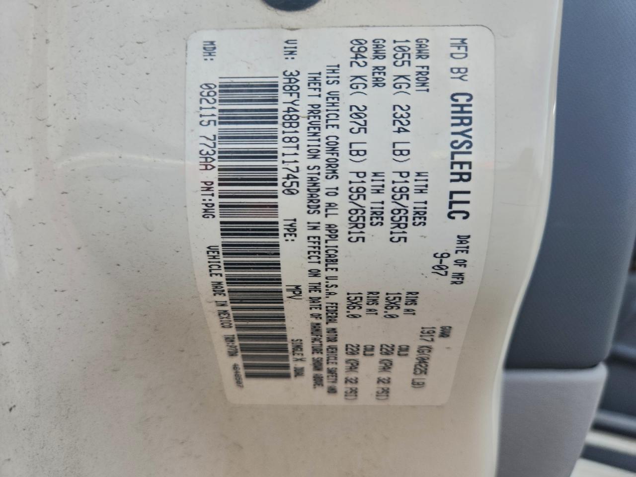 2008 CHRYSLER PT CRUISER photo 12