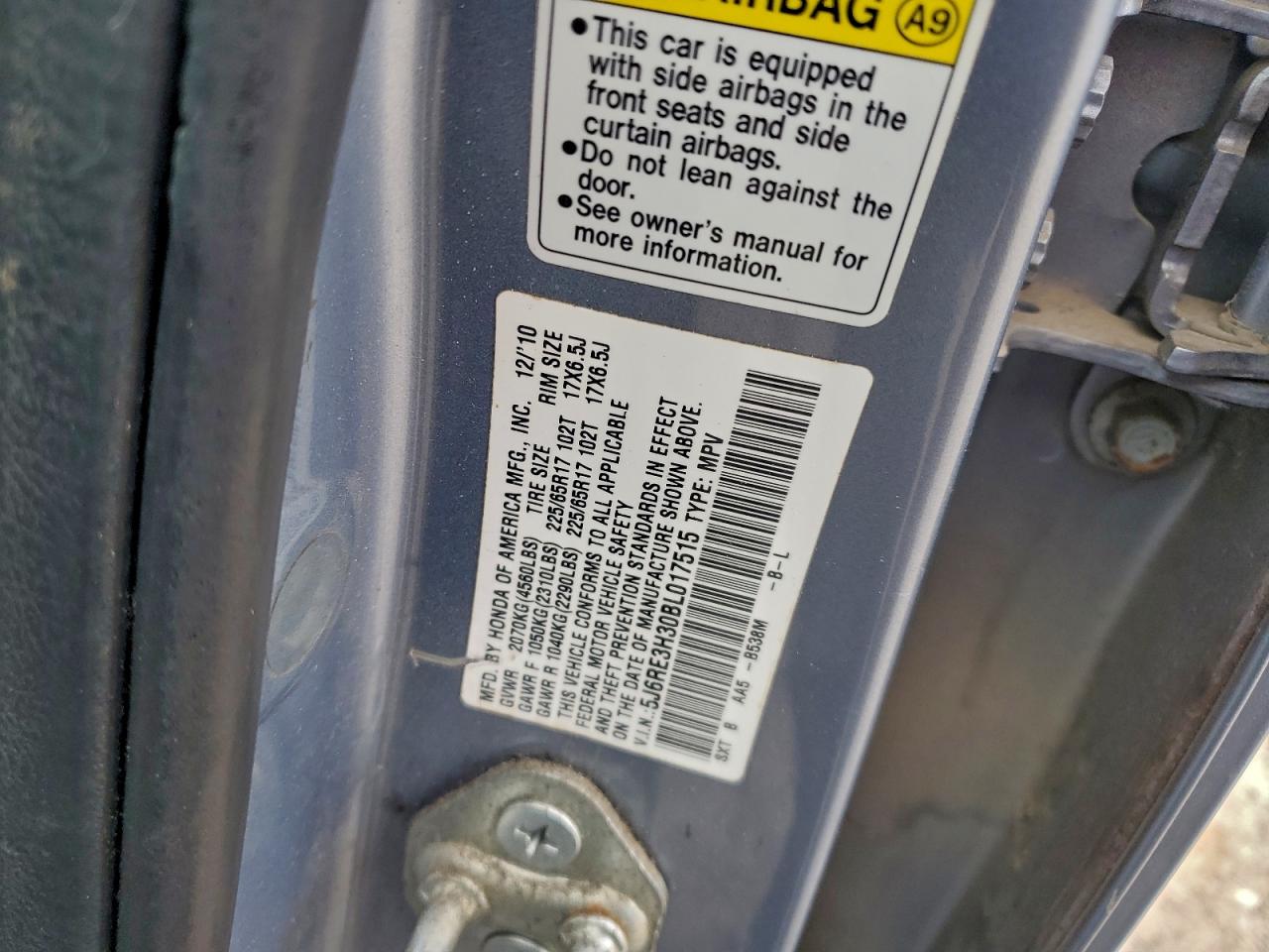 2011 HONDA CR-V LX photo 12