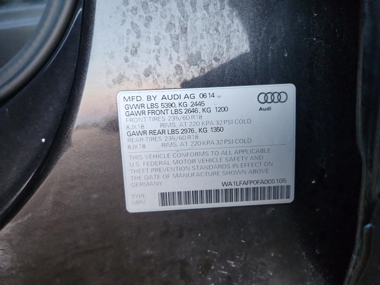 2015 AUDI Q5 PREMIUM PLUS photo 13