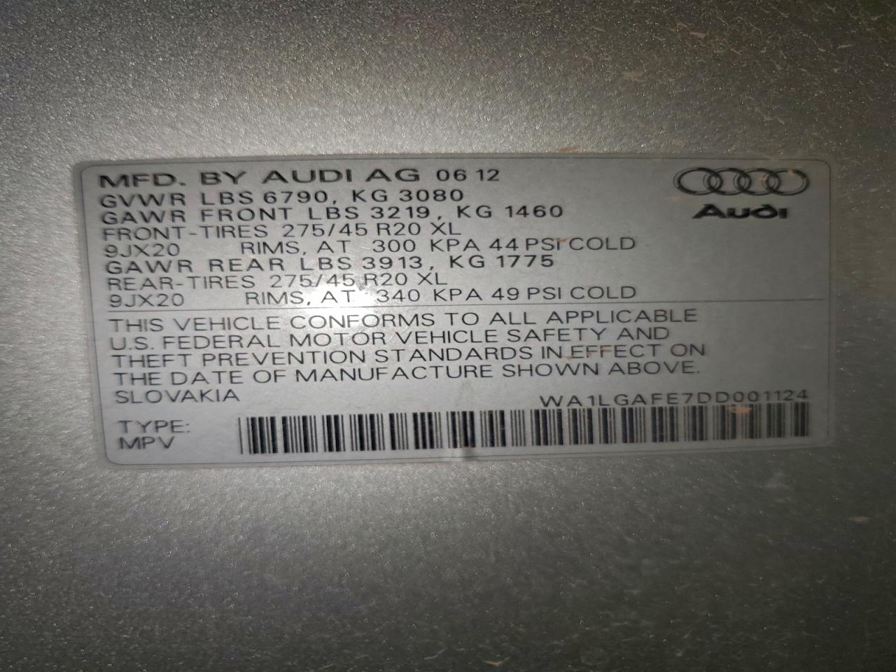 2013 AUDI Q7 PREMIUM PLUS photo 13