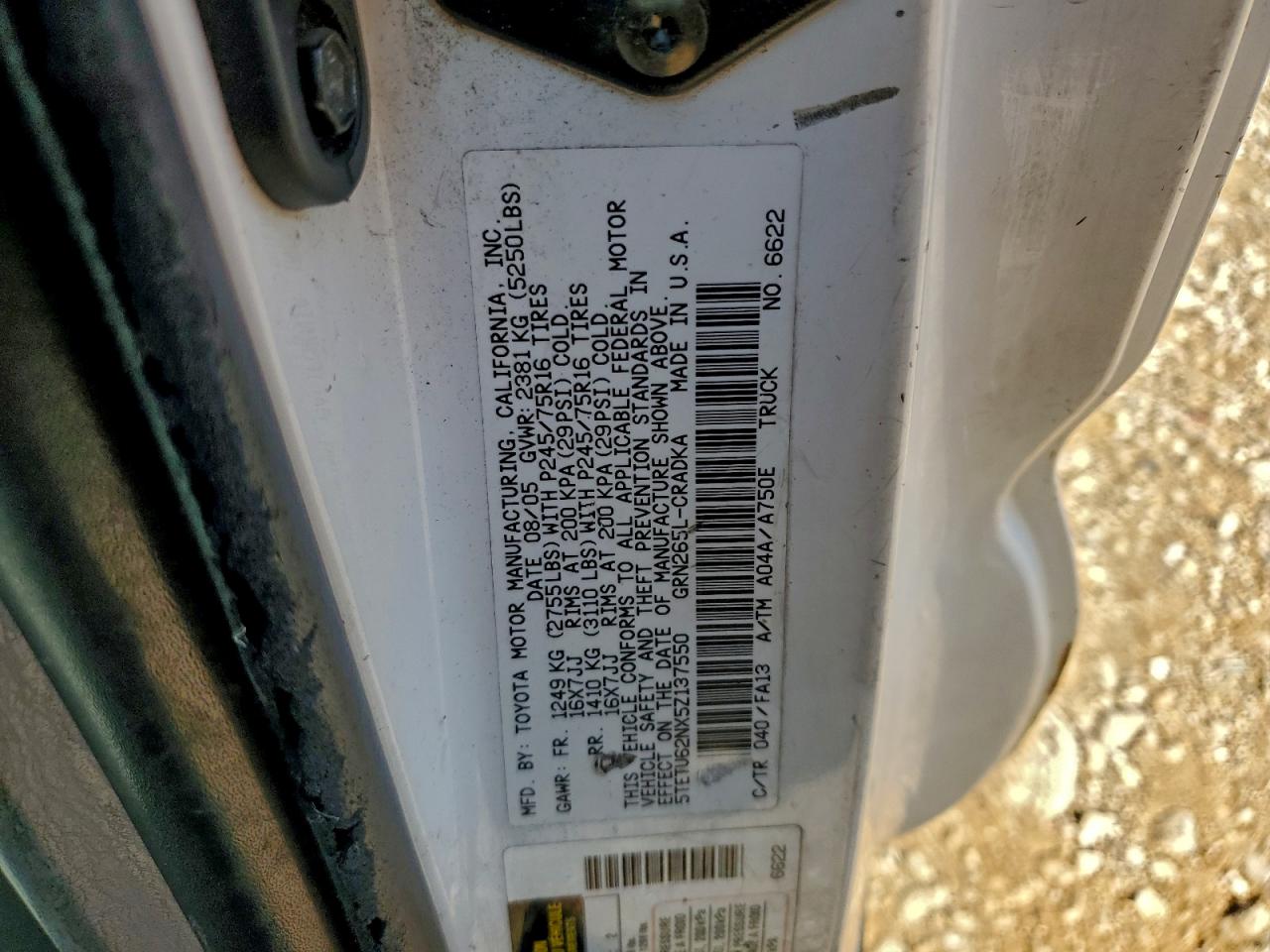 2005 TOYOTA TACOMA PRERUNNER ACCESS CAB photo 12