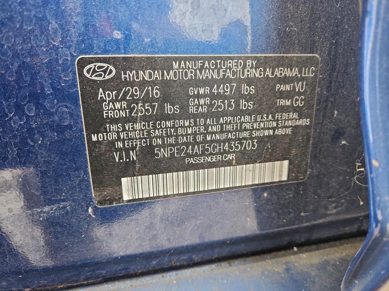 2016 HYUNDAI SONATA SE photo 12