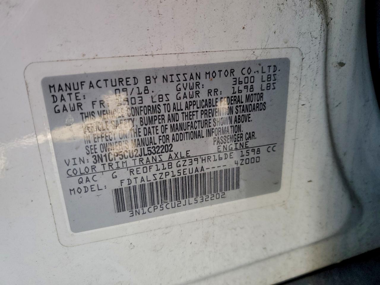2018 NISSAN KICKS S photo 13