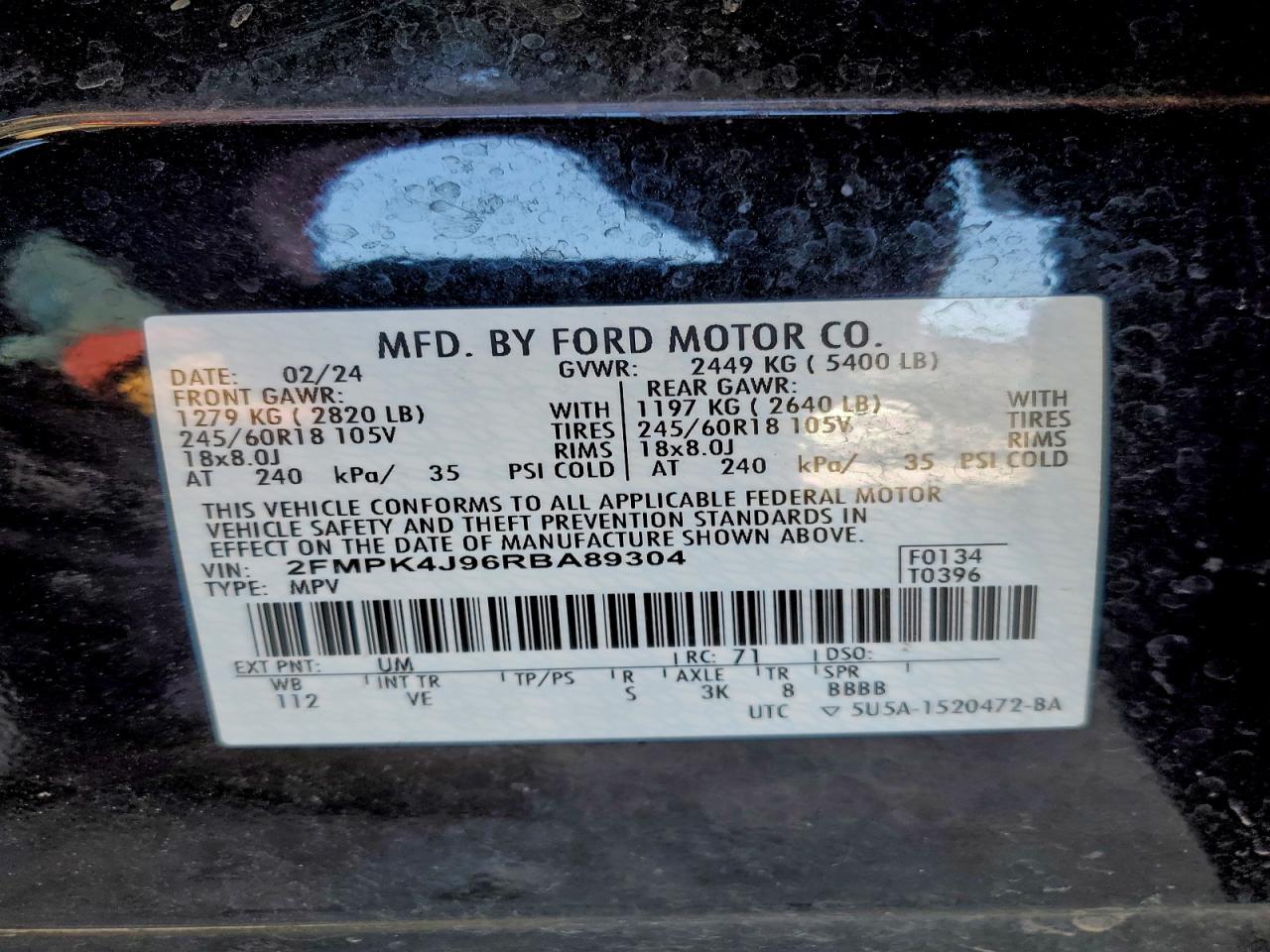 2024 FORD EDGE SEL photo 13