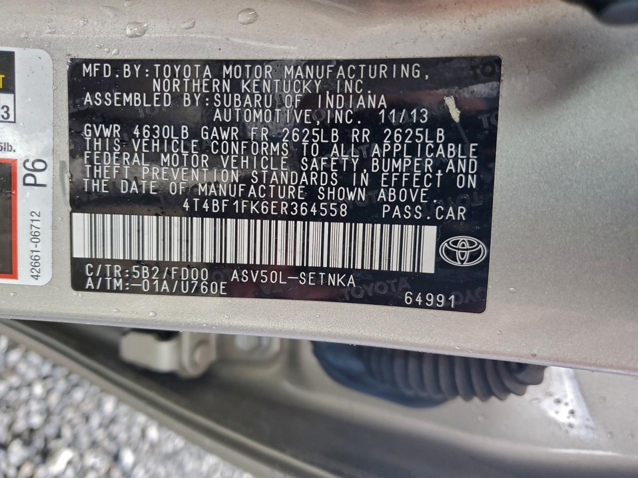 2014 TOYOTA CAMRY L photo 23