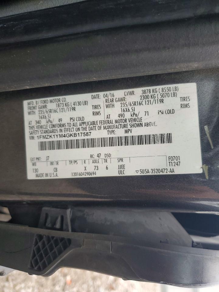 2016 FORD TRANSIT T-150 photo 13
