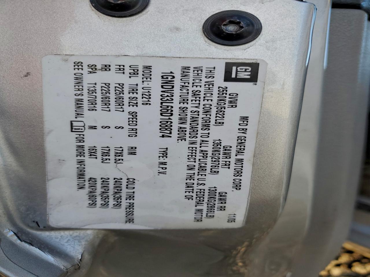 2006 CHEVROLET UPLANDER LT photo 13