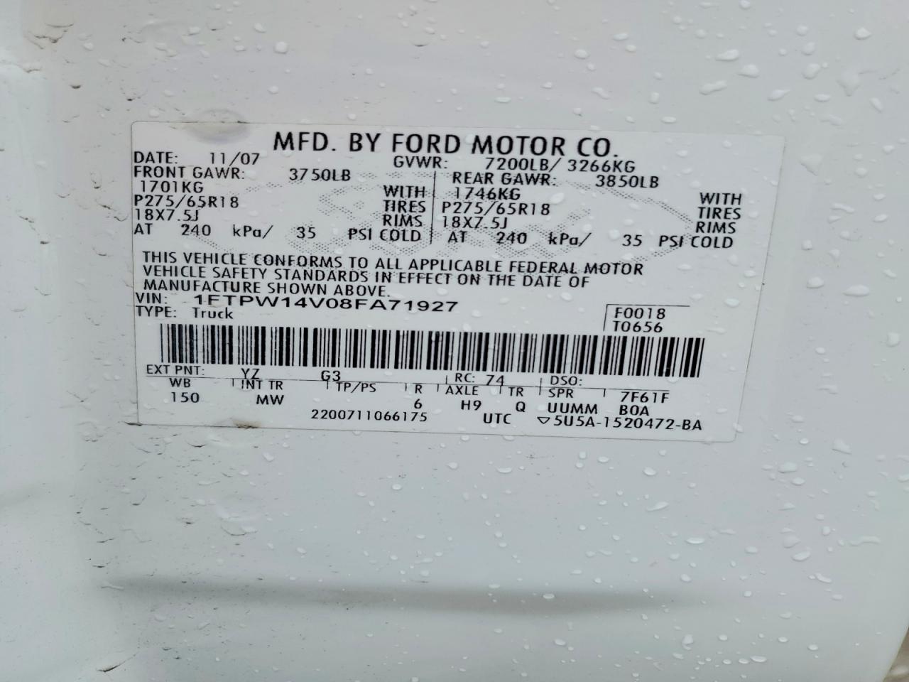 2008 FORD F150 SUPERCREW photo 12