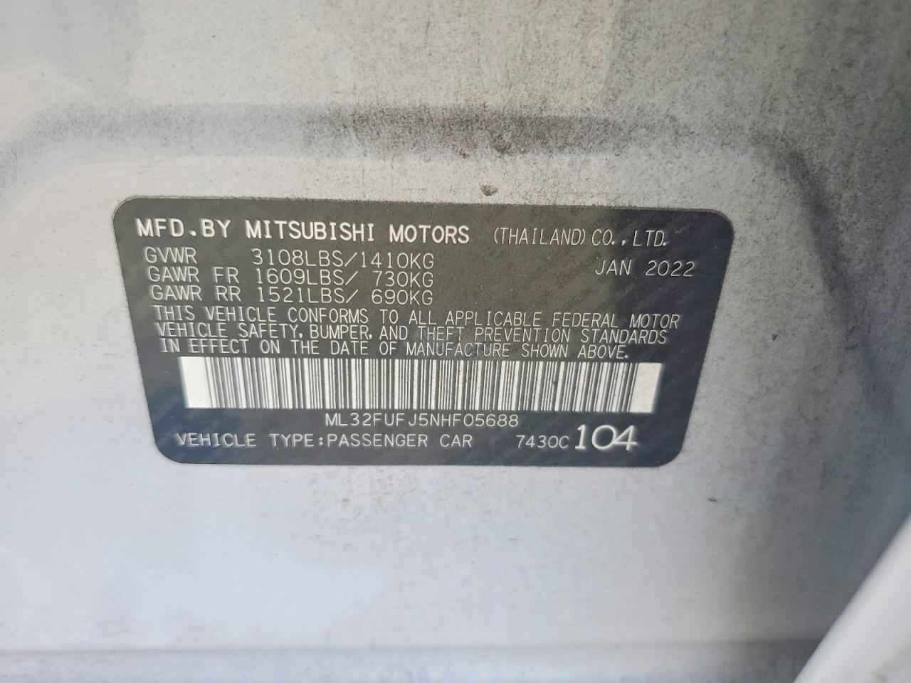 2022 MITSUBISHI MIRAGE G4 ES photo 37