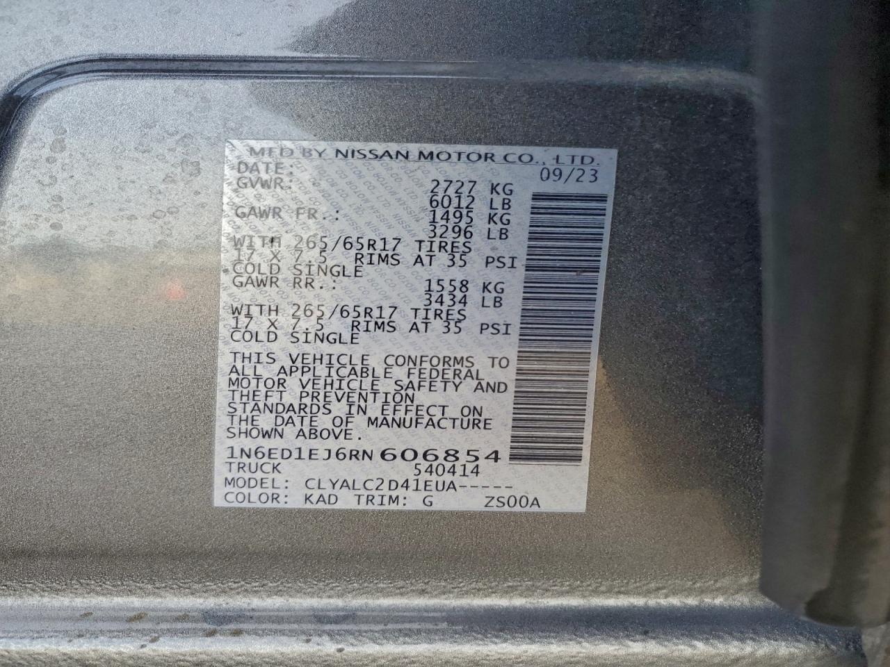 2024 NISSAN FRONTIER S photo 13