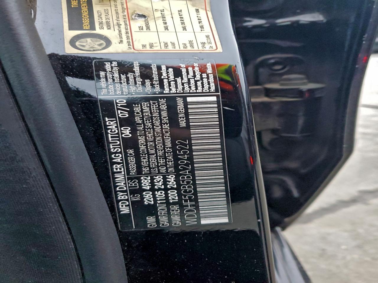 2011 MERCEDES-BENZ E 350 photo 12