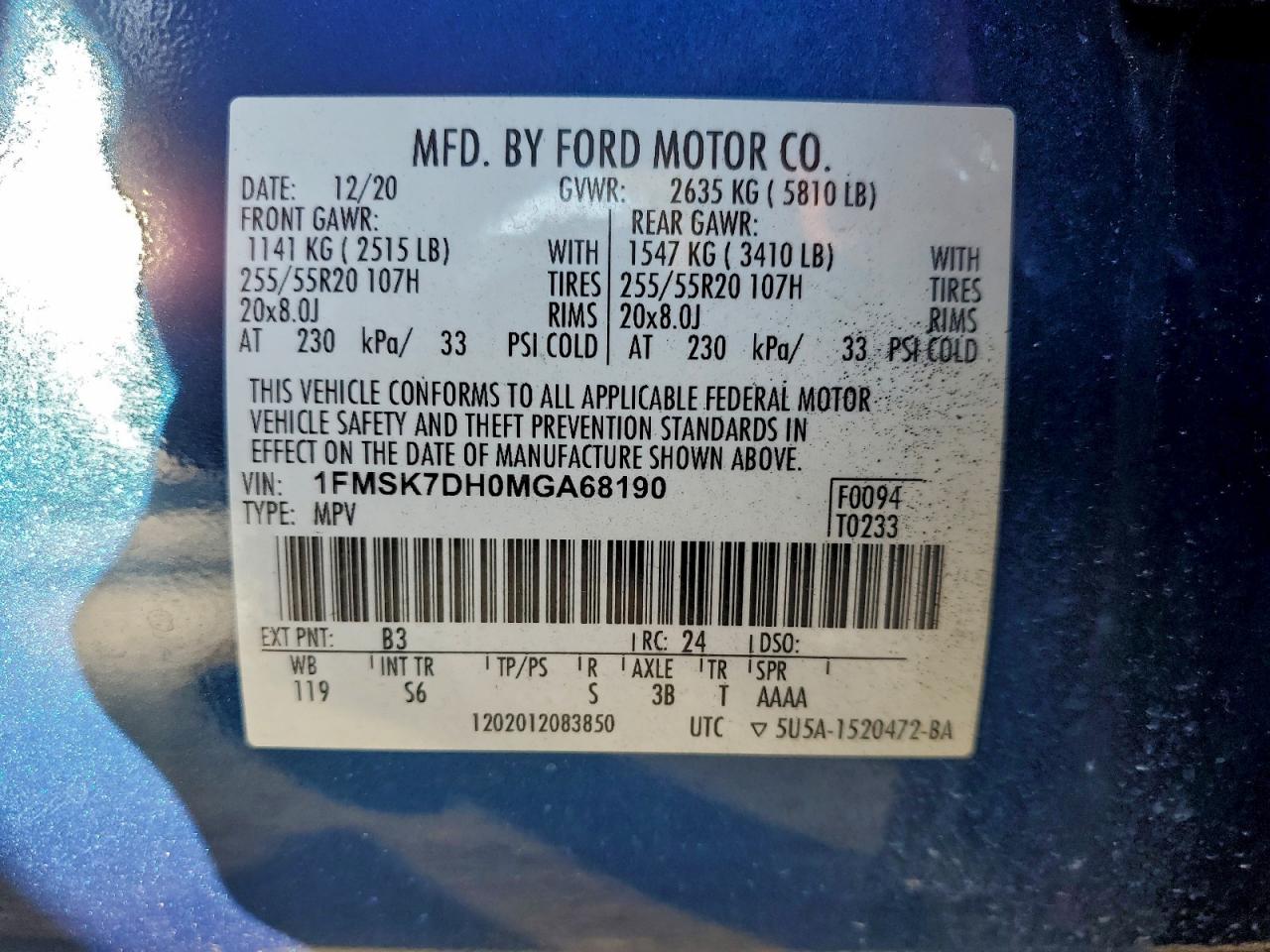 2021 FORD EXPLORER XLT photo 14