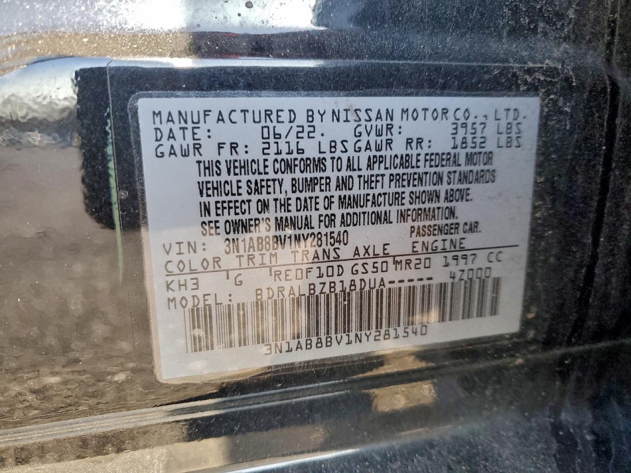 2022 NISSAN SENTRA S photo 23