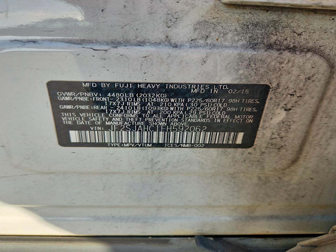 2015 SUBARU FORESTER 2.5I LIMITED photo 13