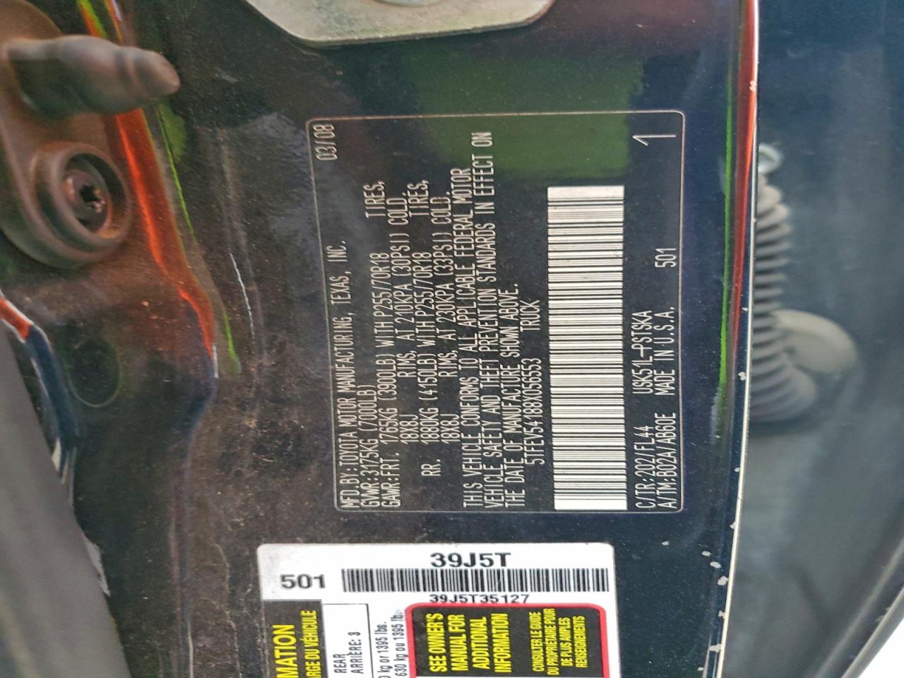 2008 TOYOTA TUNDRA CREWMAX photo 12