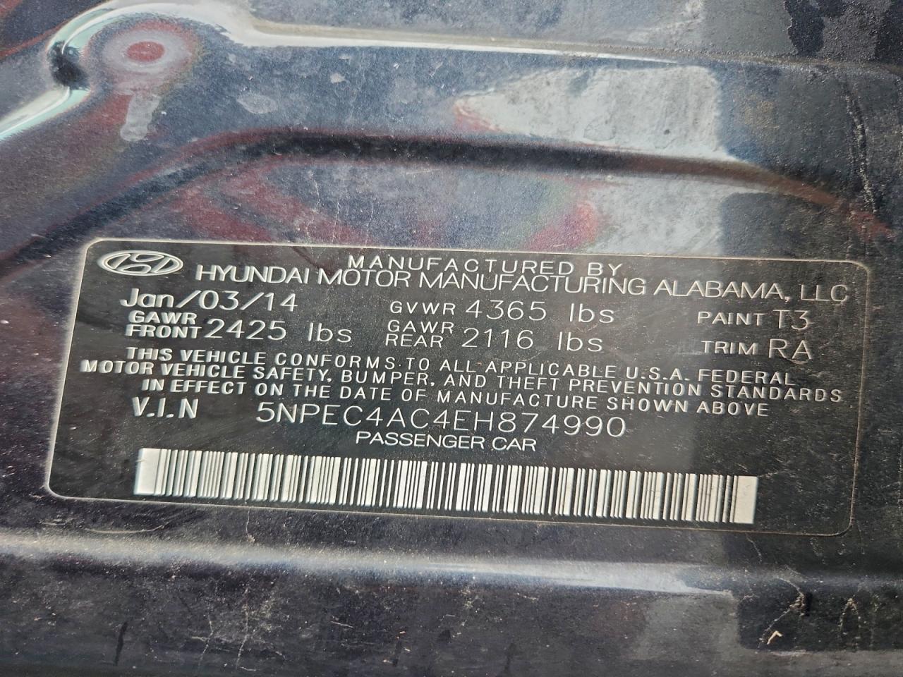 2014 HYUNDAI SONATA SE photo 12