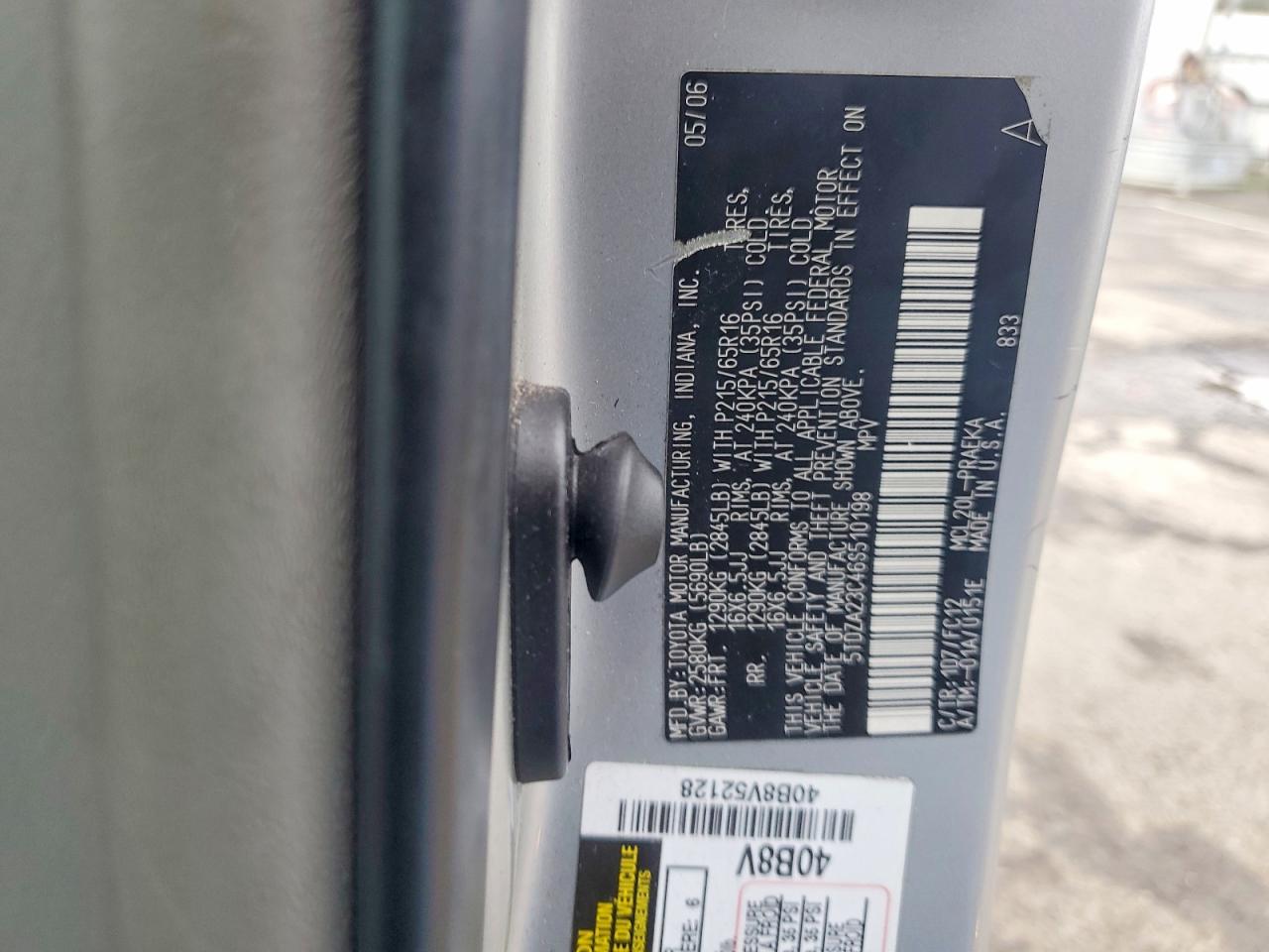 2006 TOYOTA SIENNA photo 23