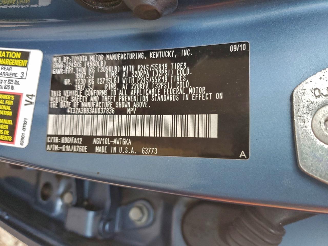 2010 TOYOTA VENZA photo 13