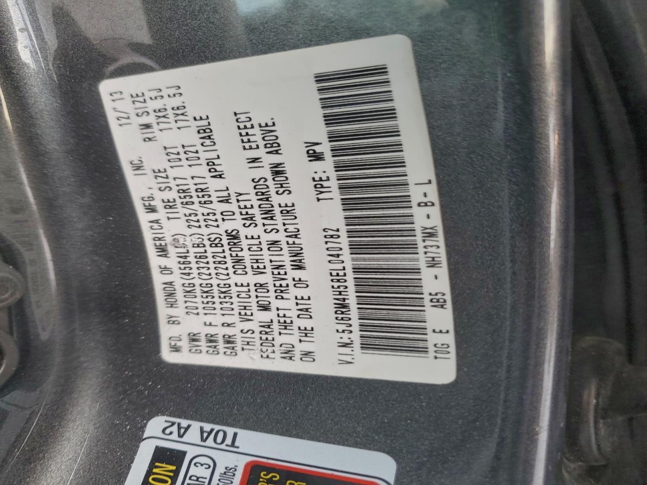 2014 HONDA CR-V EX photo 13