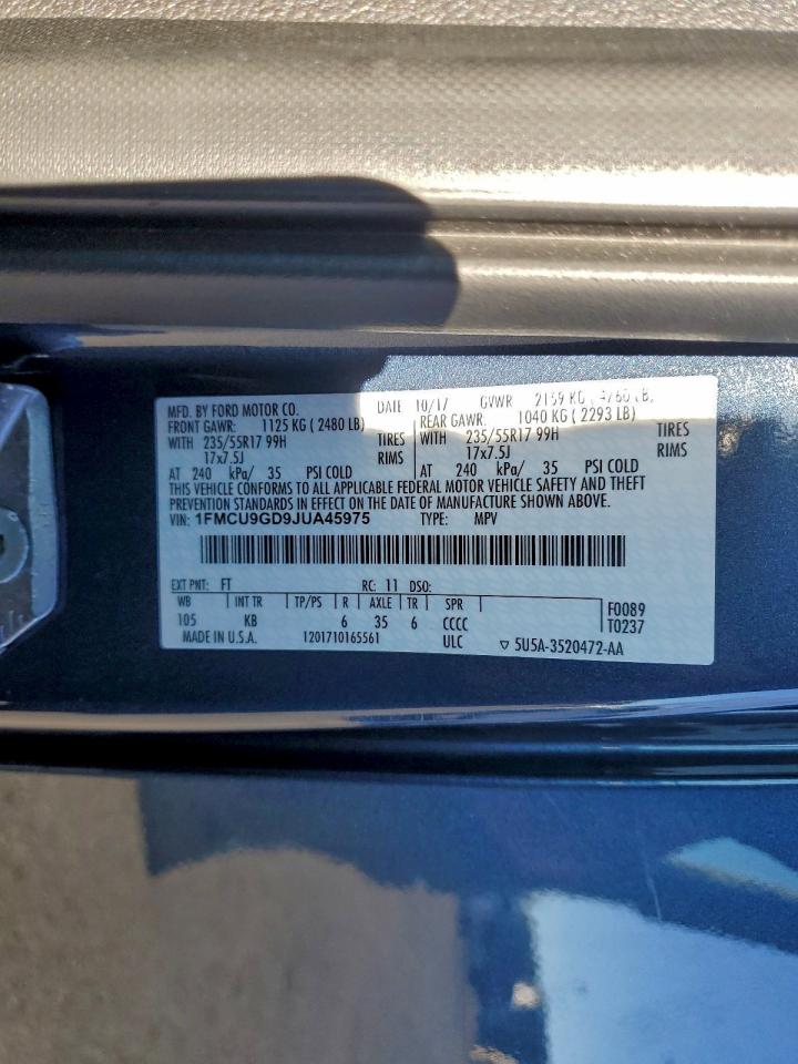 2018 FORD ESCAPE SE photo 13