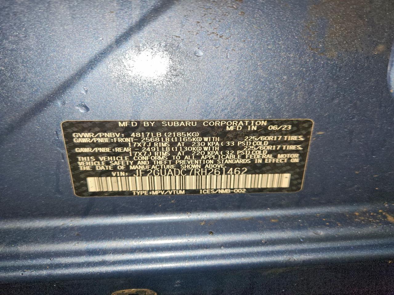 2024 SUBARU CROSSTREK PREMIUM photo 40