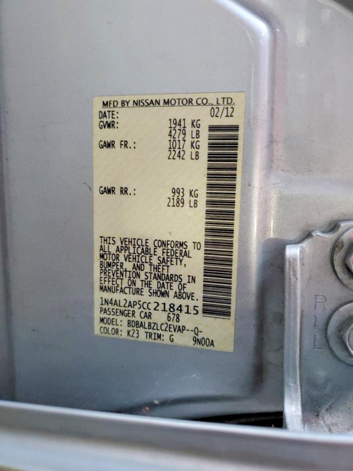 2012 NISSAN ALTIMA BASE photo 23