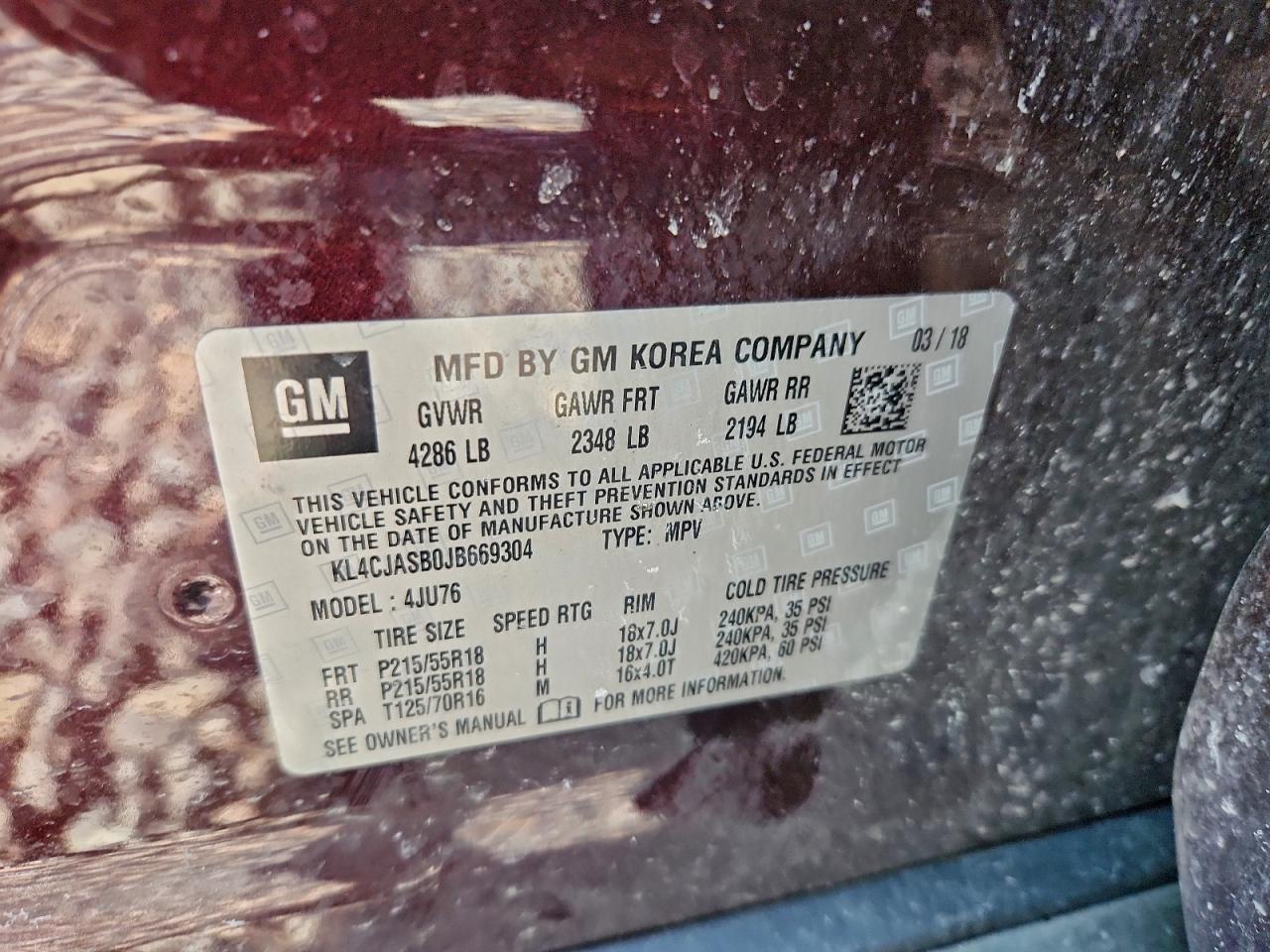 2018 BUICK ENCORE PREFERRED photo 12