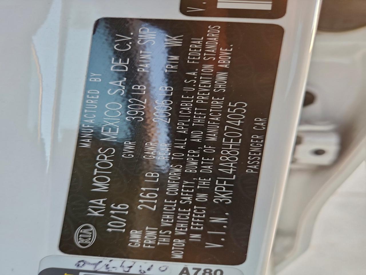 2017 KIA FORTE EX photo 12