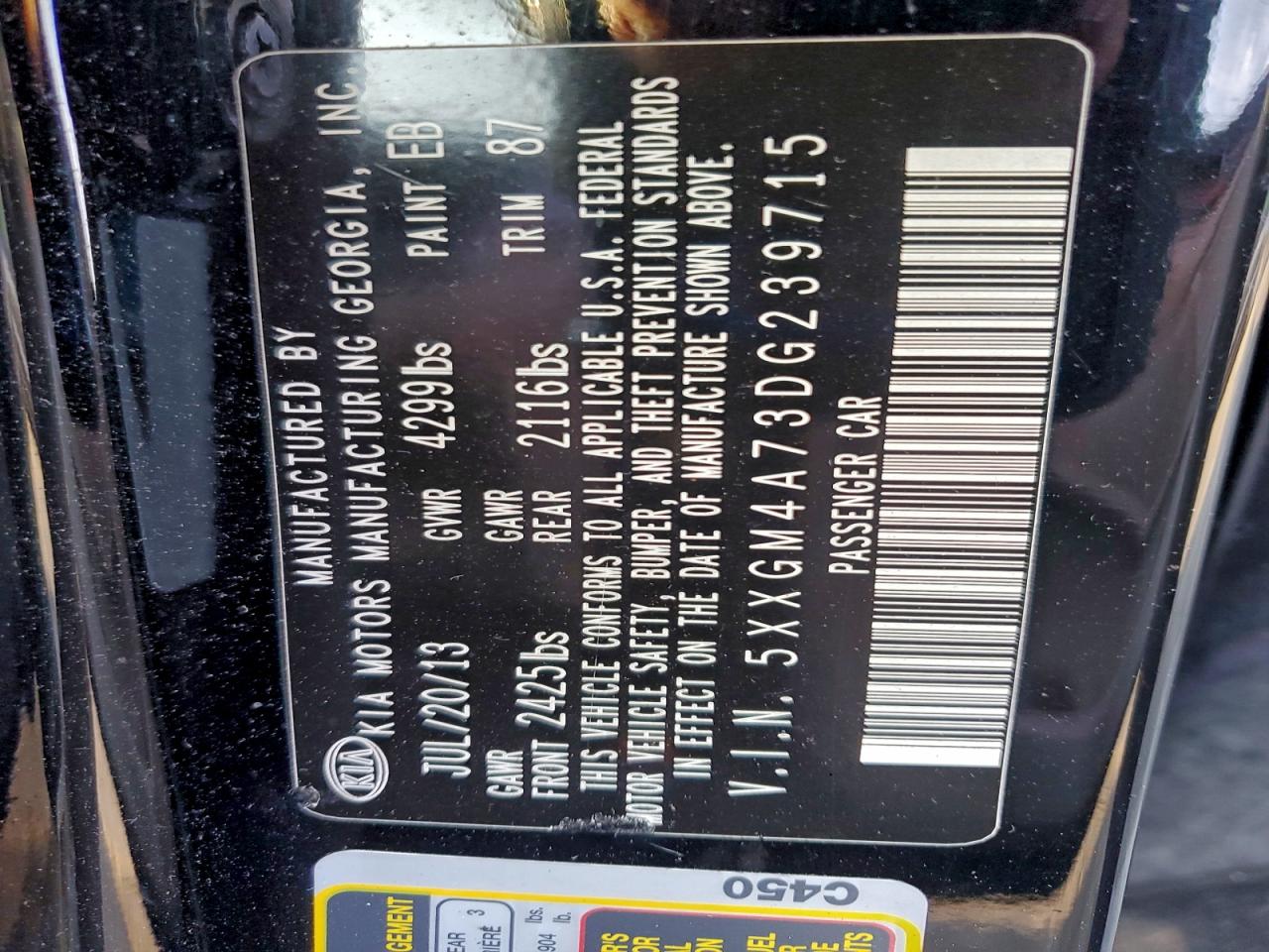 2013 KIA OPTIMA LX photo 12