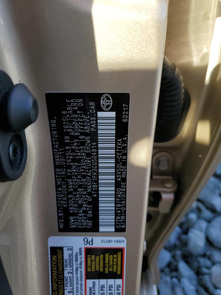 2012 TOYOTA CAMRY BASE photo 23