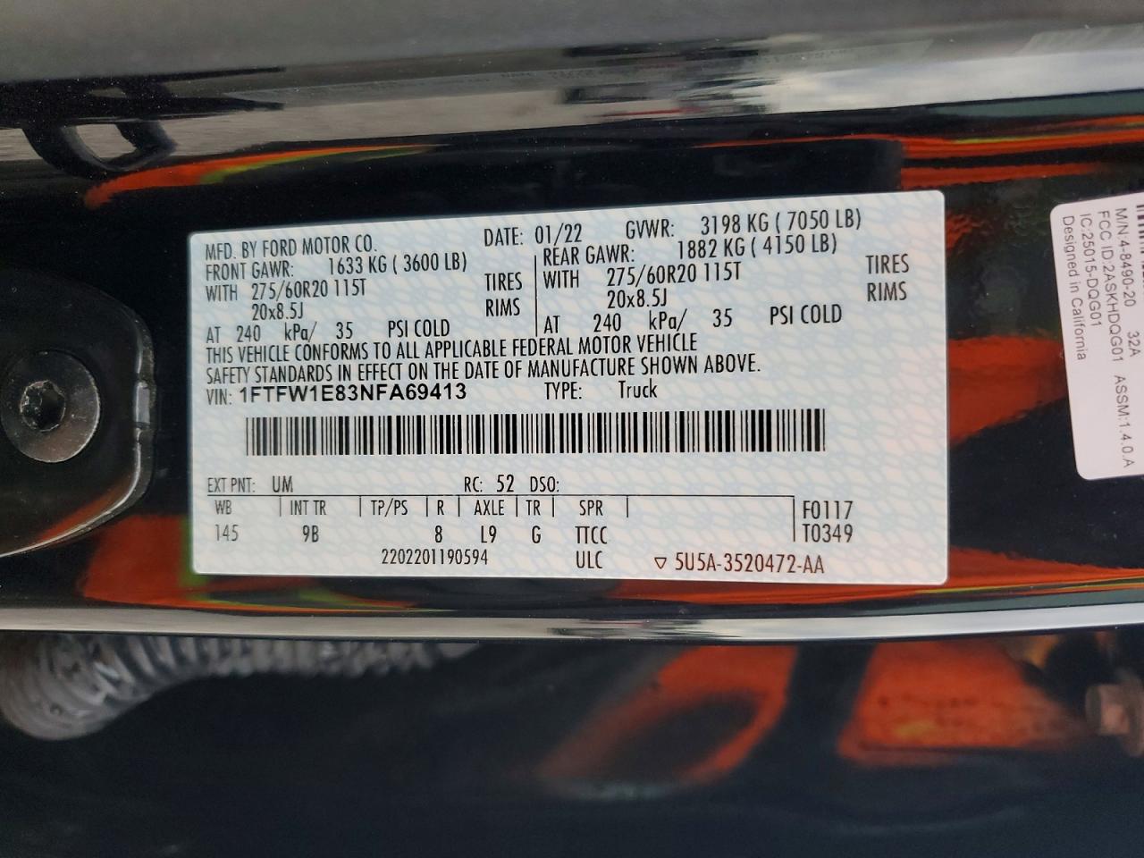 2022 FORD F150 SUPERCREW photo 12