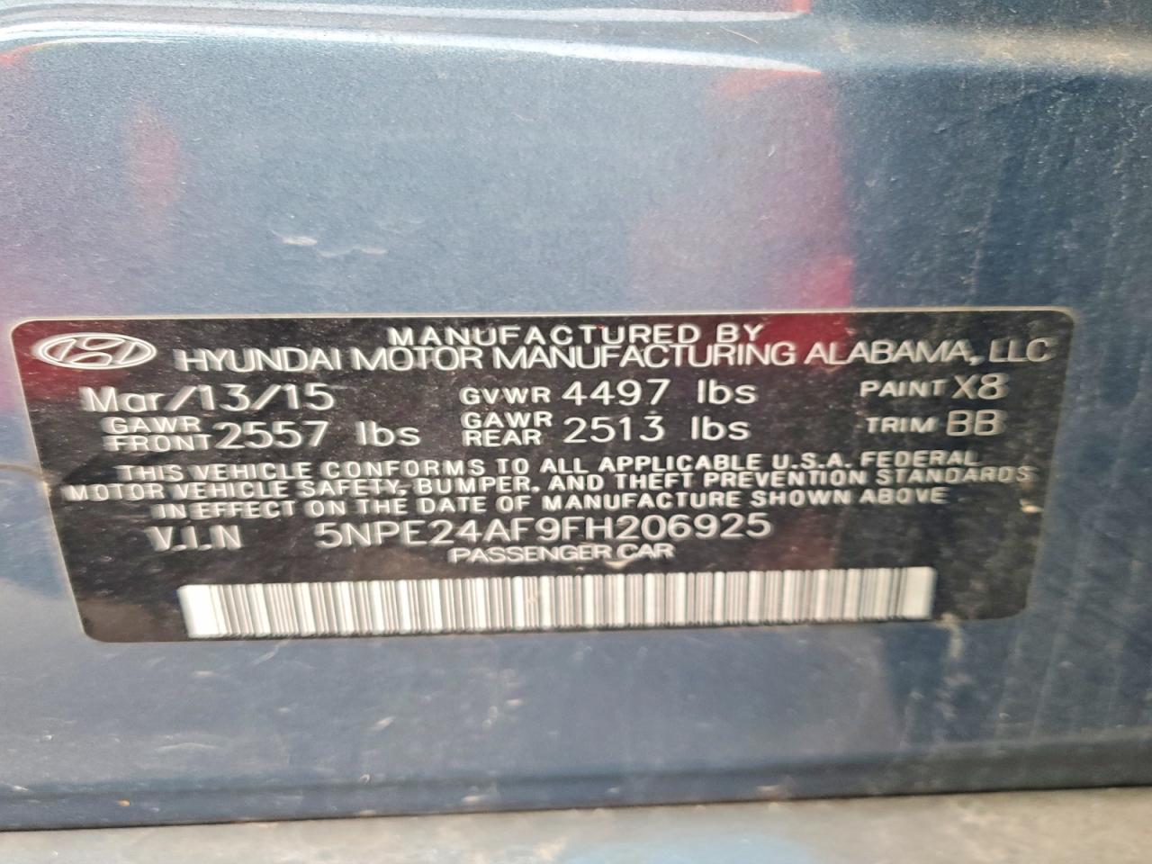 2015 HYUNDAI SONATA SE photo 23