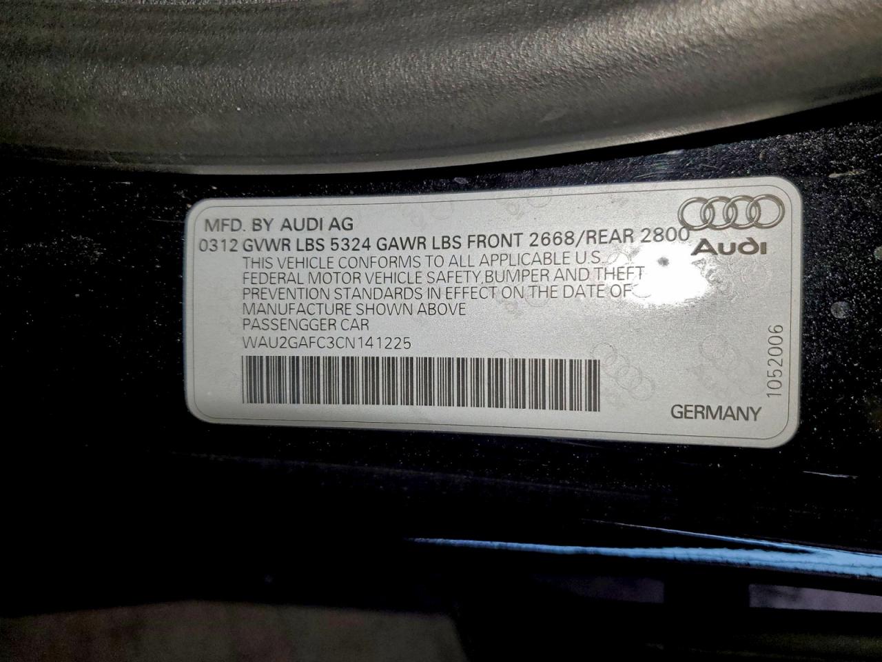 2012 AUDI A7 PRESTIGE photo 12