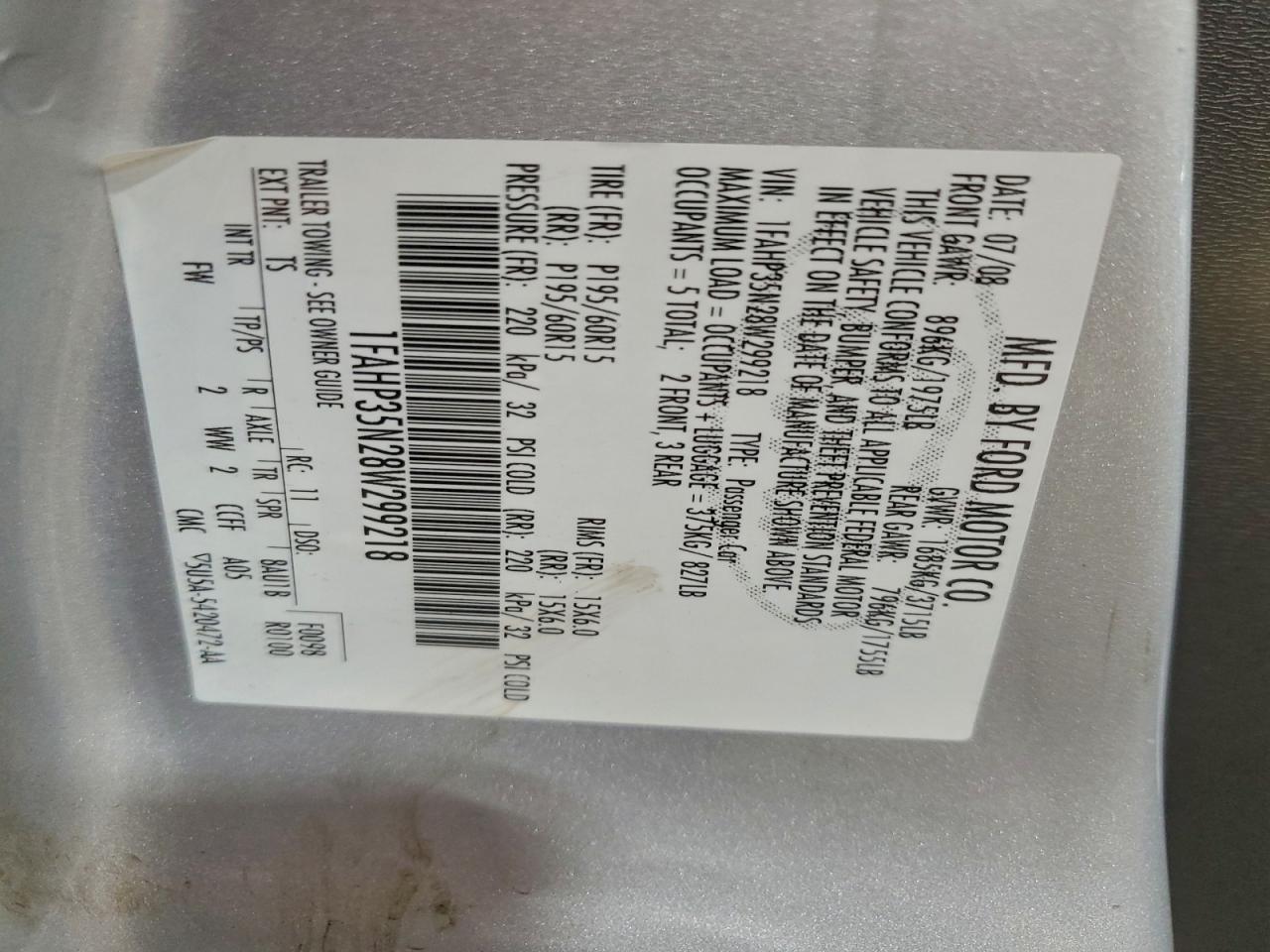 2008 FORD FOCUS SE photo 12