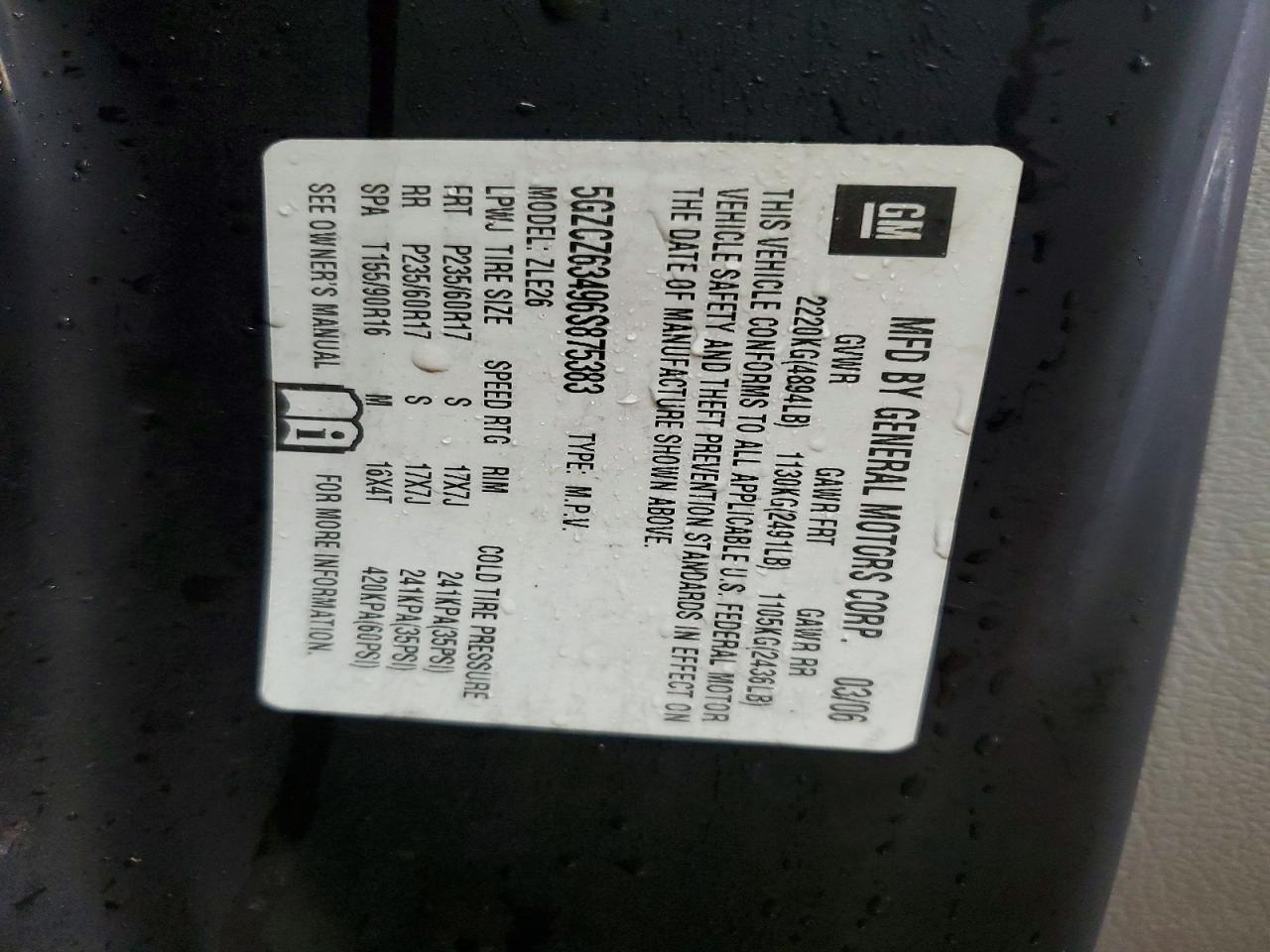 2006 SATURN VUE photo 23