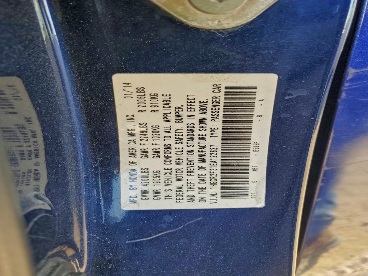 2014 HONDA ACCORD LX photo 37