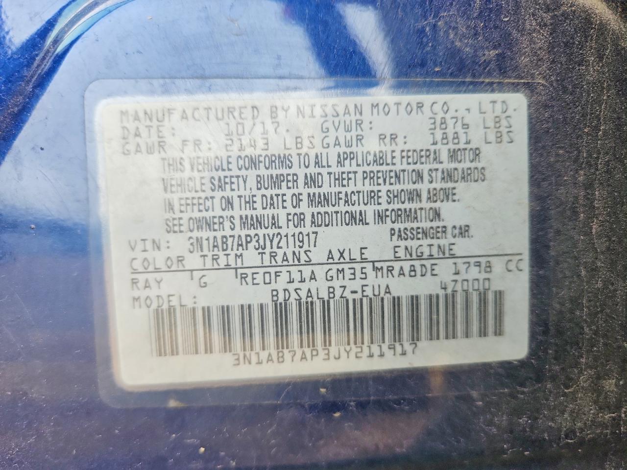 2018 NISSAN SENTRA S photo 13