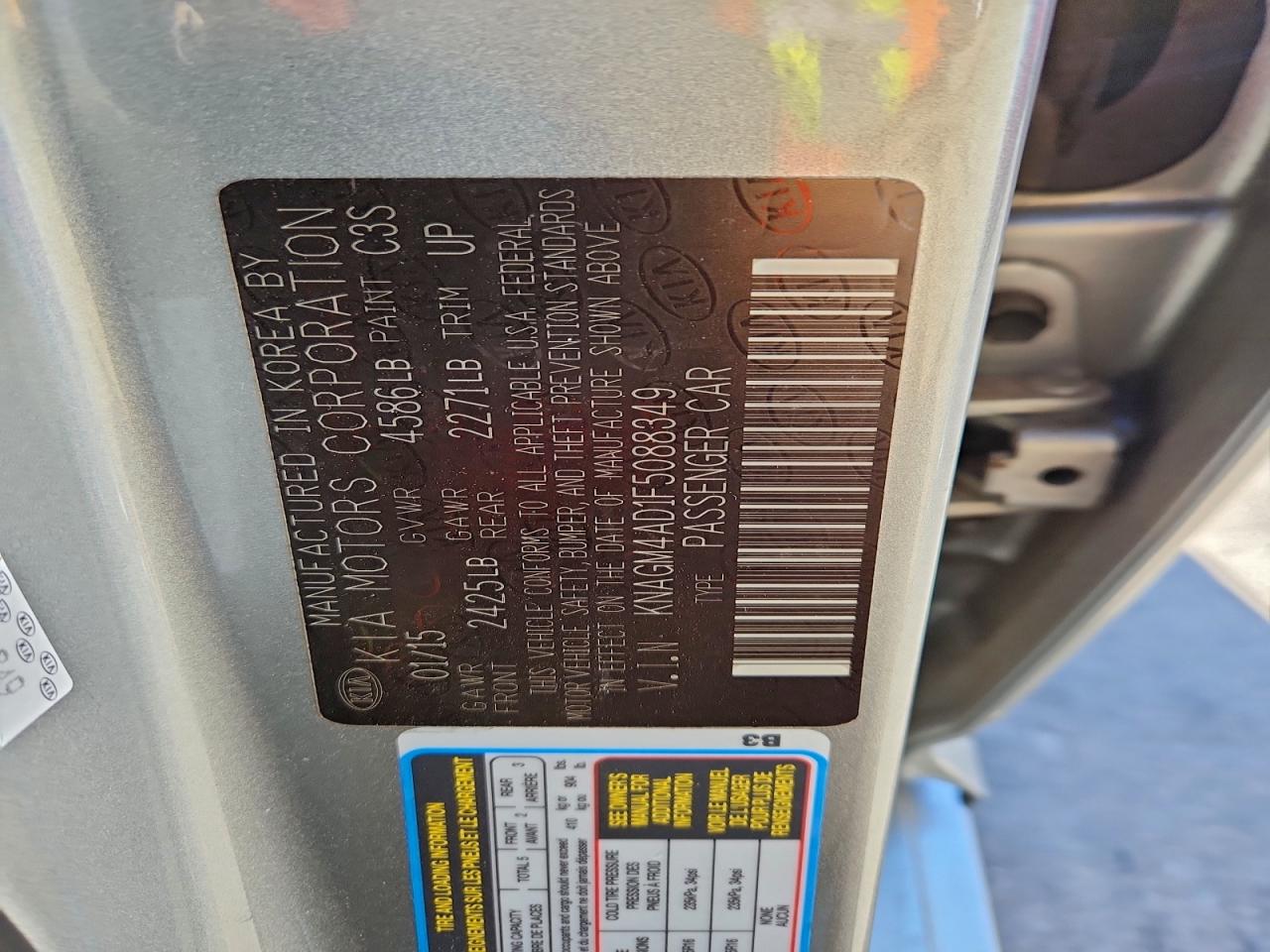 2015 KIA OPTIMA HYBRID photo 12