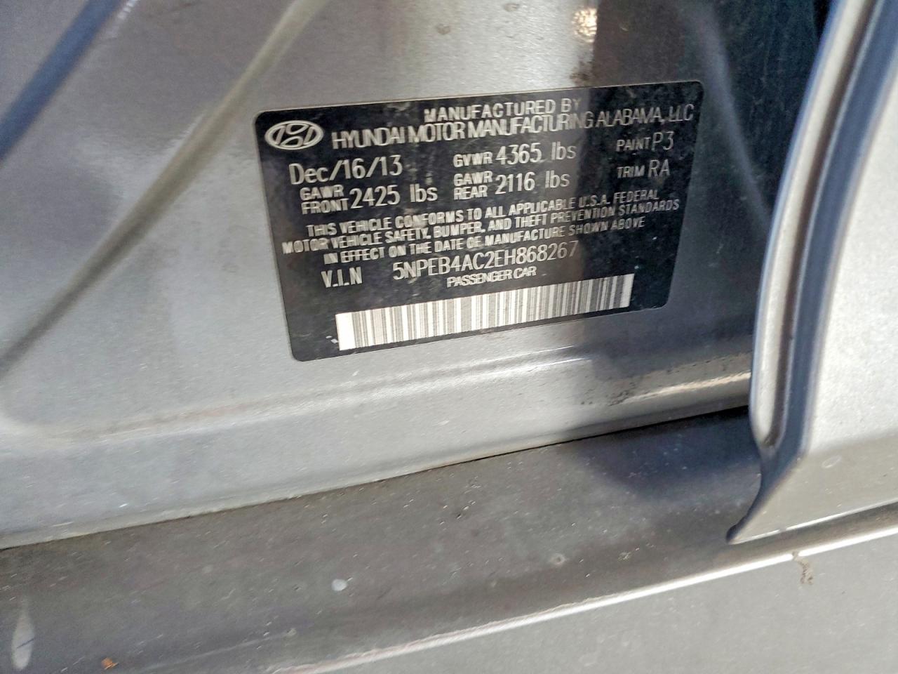 2014 HYUNDAI SONATA GLS photo 23
