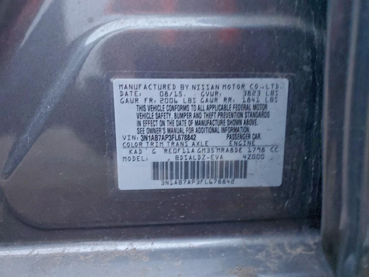 2015 NISSAN SENTRA S photo 25