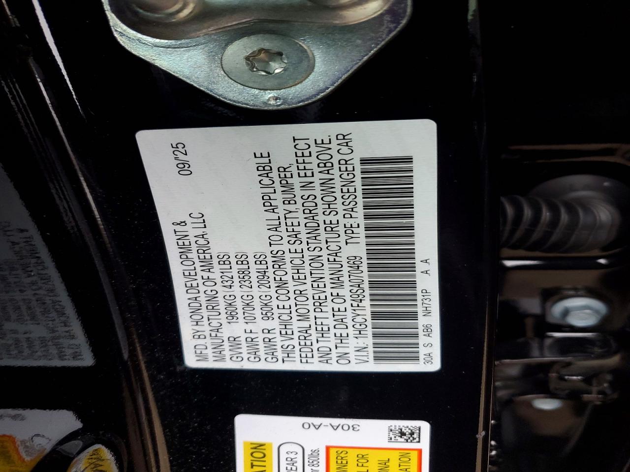 2025 HONDA ACCORD SE photo 12
