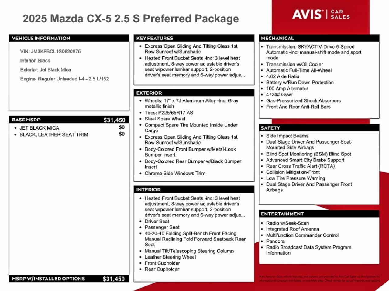 2025 MAZDA CX-5 PREFERRED photo 25