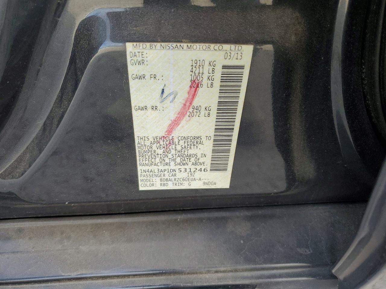 2013 NISSAN ALTIMA 2.5 photo 12