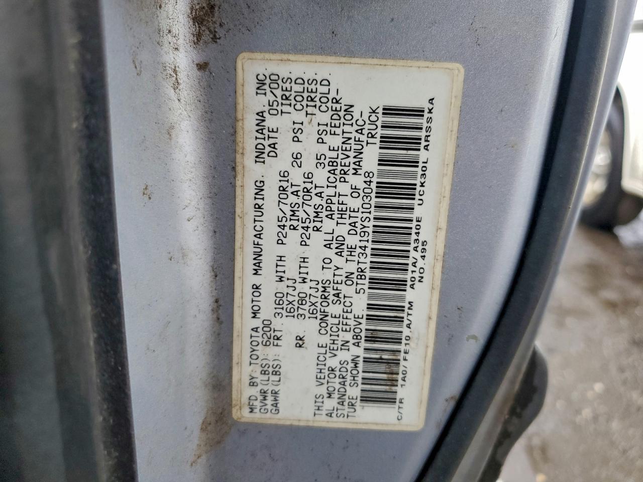 2000 TOYOTA TUNDRA ACCESS CAB photo 23