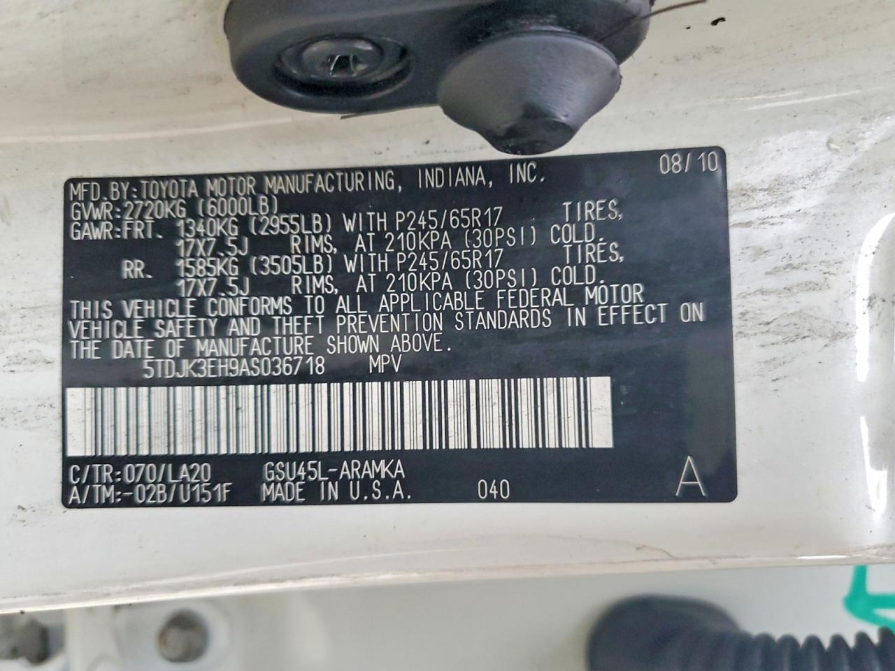 2010 TOYOTA HIGHLANDER SE photo 25