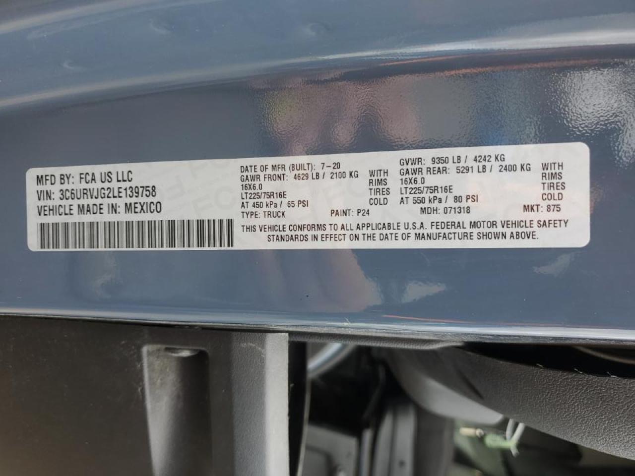 2020 RAM TRUCKS PROMASTER - DELIVERY VAN photo 13